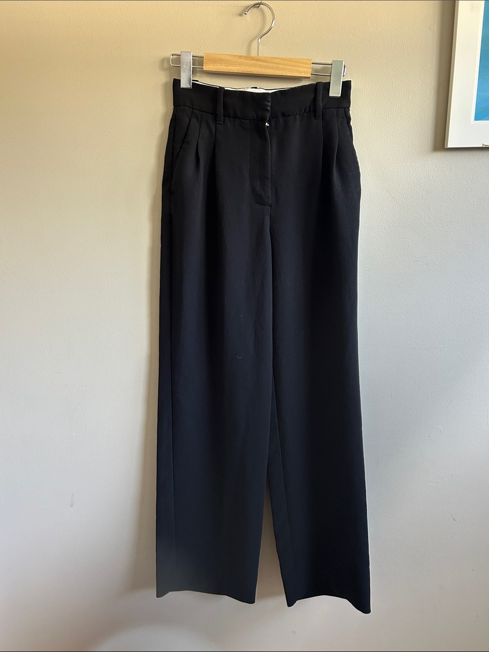 Wilfred Black Wide-Leg Dress Pants